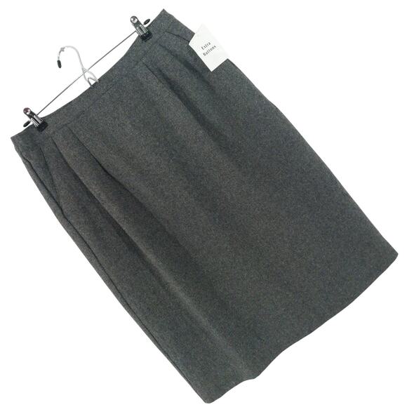 NWT! MARK REED! CHARCOAL GRAY 100% FINE WOOL, CLASSICALLY LINED SKIRT! SZ 14 - Picture 1 of 9